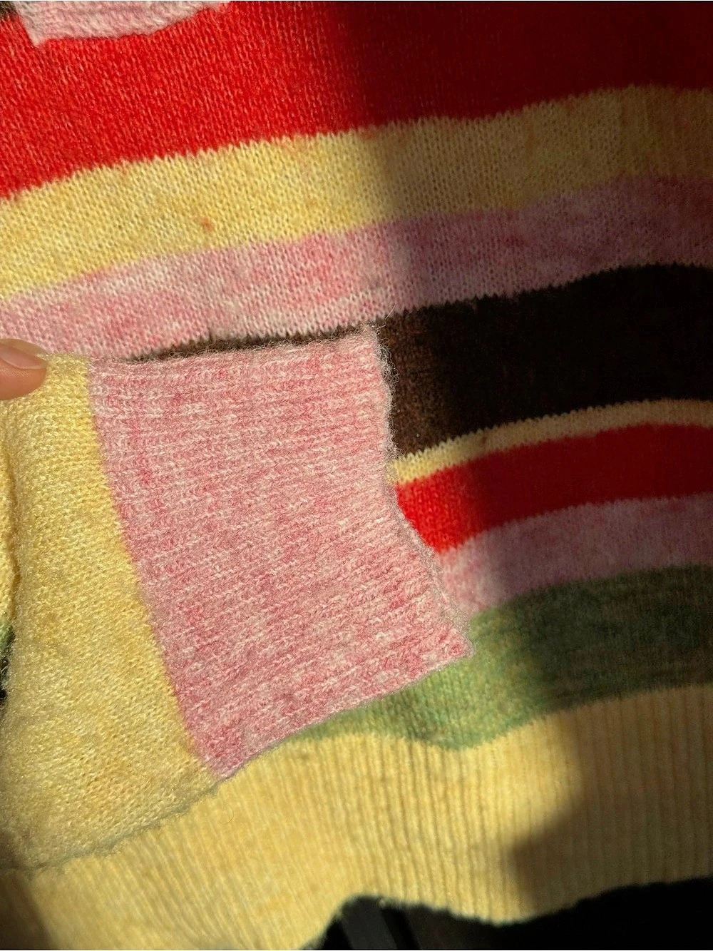 Lisa Says Gah Alaia Polo Sweater in Pink & Green - Picture 8 of 10